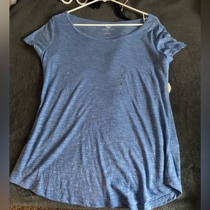Large blue tee